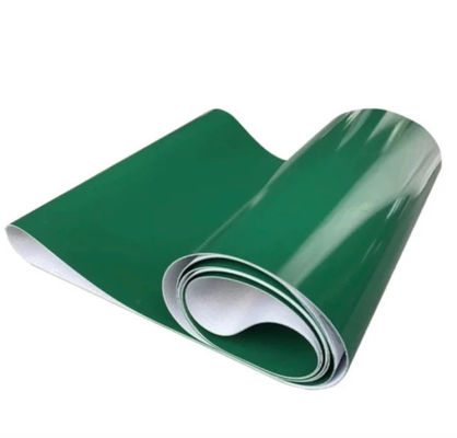 Cinturón de PVC de 3 capas de 5000 mm de longitud Cinturón transportador de luz verde Resistente a la intemperie para la industria alimentaria